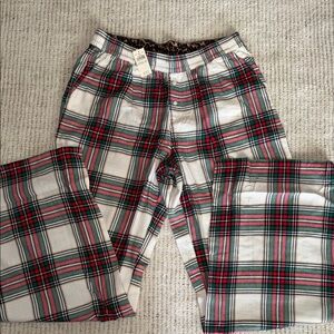 Aerie Plaid Pajama Pants - Red, Green, White